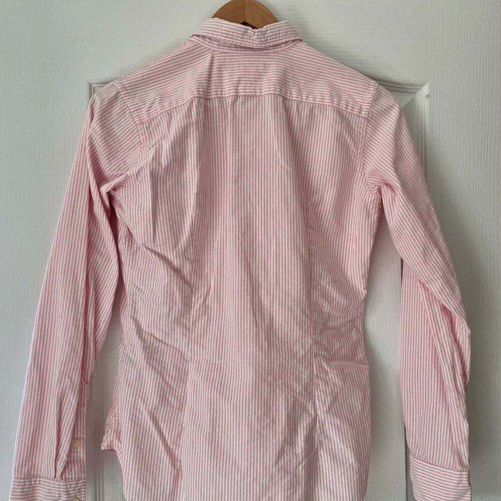 Polo Ralph Lauren pink and white striped oxford shirt - Picture 2 of 4